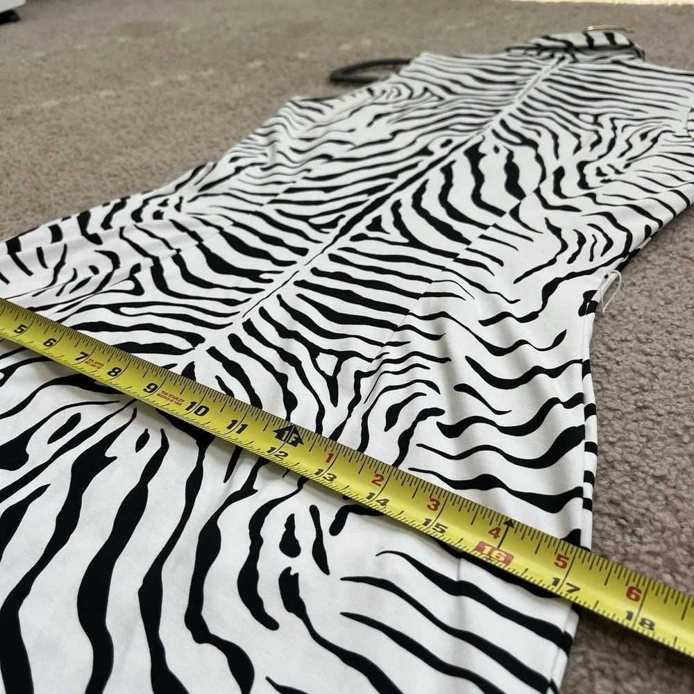 J Mclaughlin Womens Zebra Midi Belted Dress With Pockets Size XS - Picture 5 of 11